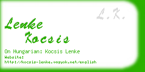 lenke kocsis business card